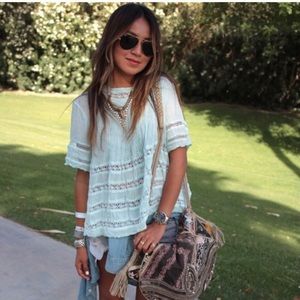 Aritzia Wilfred Cream Beaudry Boho Blouse Size 6